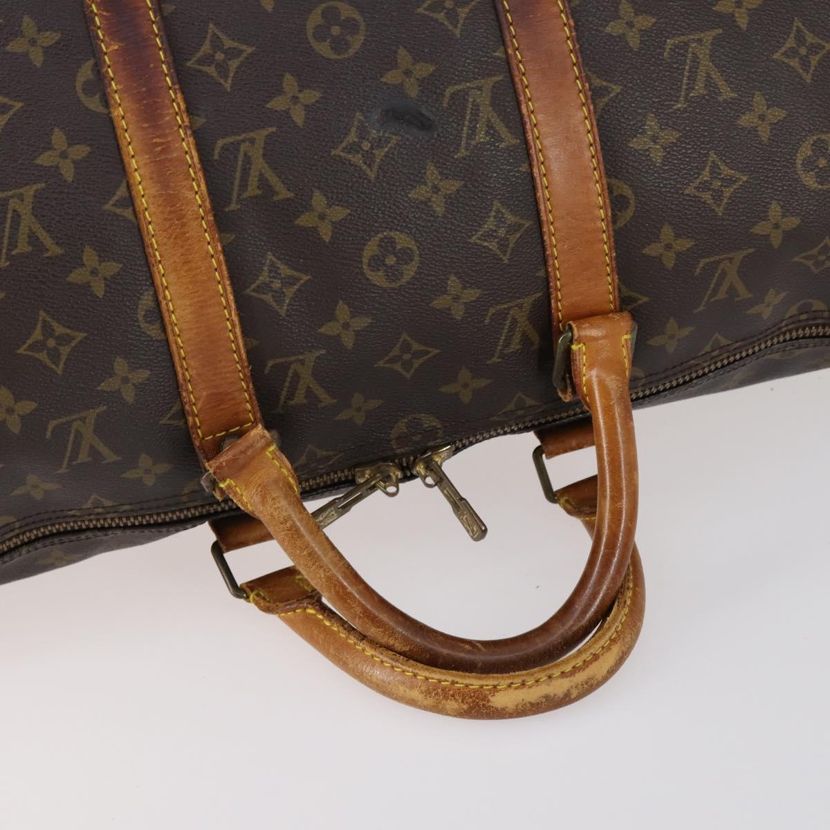 LOUIS VUITTON Monogram Keepall Bandouliere 50 Hand Bag M41416 LV Auth 142778