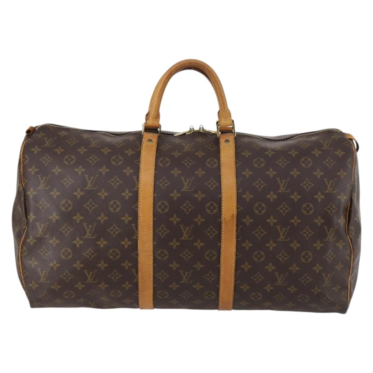 LOUIS VUITTON Monogram Keepall 55 Boston Bag M41424 LV Auth 142780