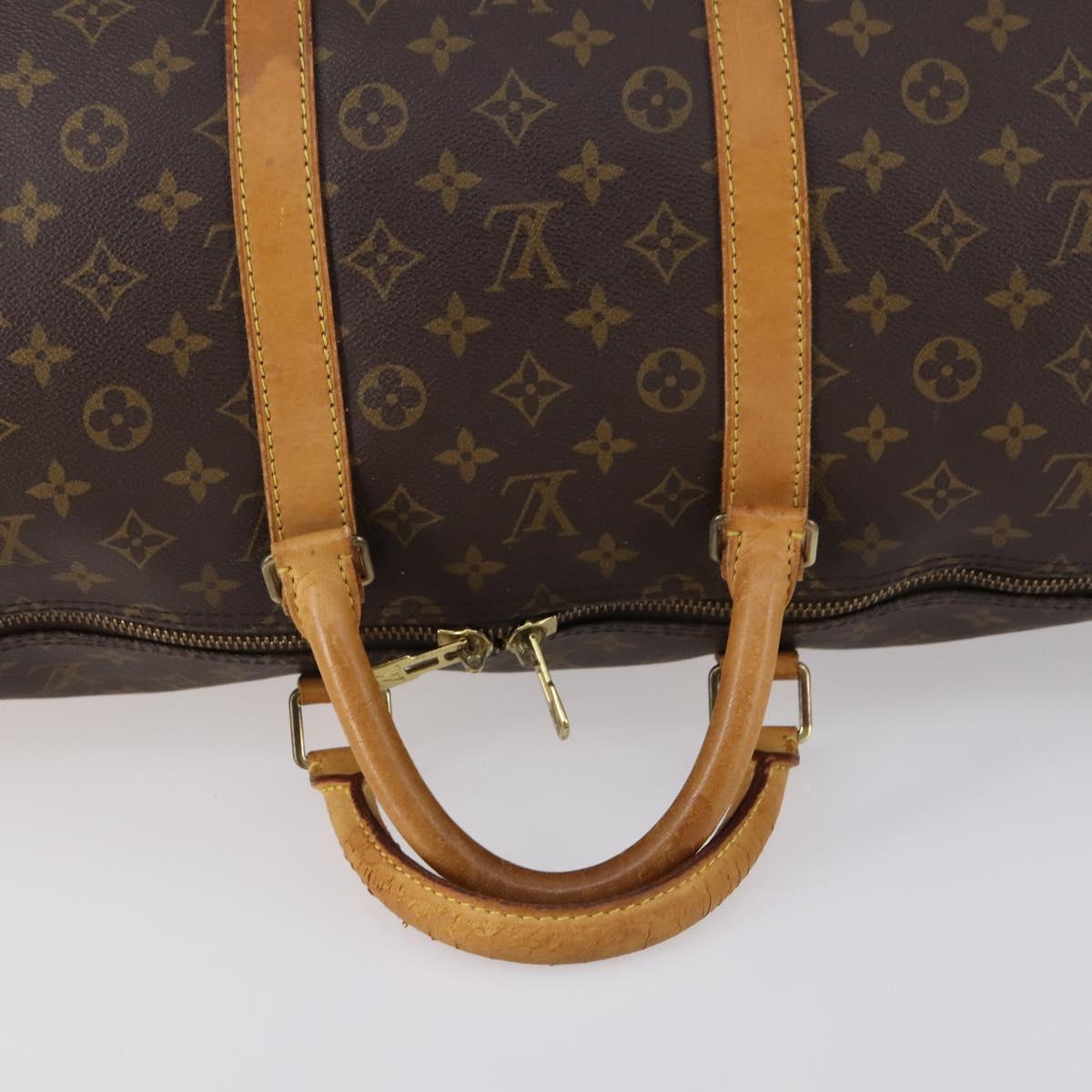 LOUIS VUITTON Monogram Keepall 55 Boston Bag M41424 LV Auth 142780