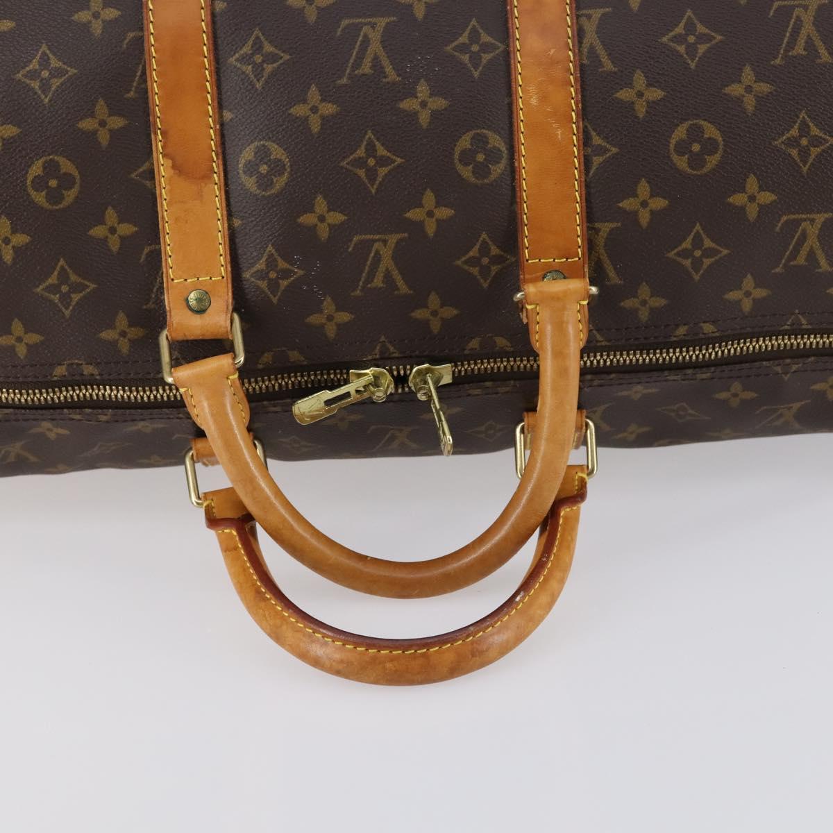 LOUIS VUITTON Monogram Keepall 55 Boston Bag M41424 LV Auth 142781