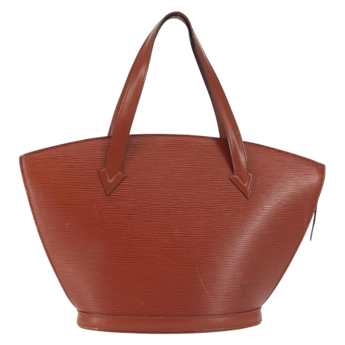 LOUIS VUITTON Epi Saint Jacques Hand Bag Brown M52263 LV Auth 142783
