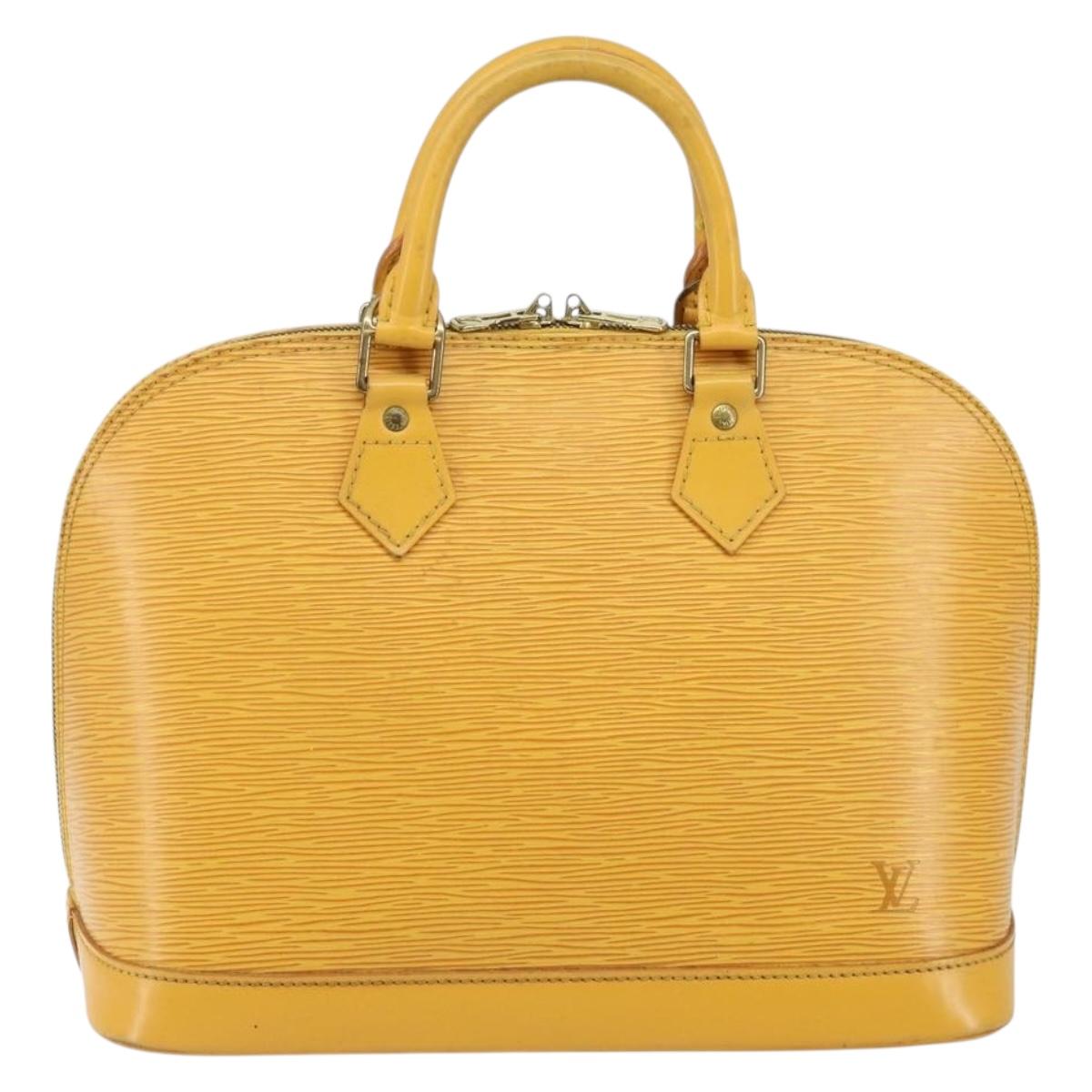 LOUIS VUITTON Epi Alma Hand Bag Yellow M52149 LV Auth 142784