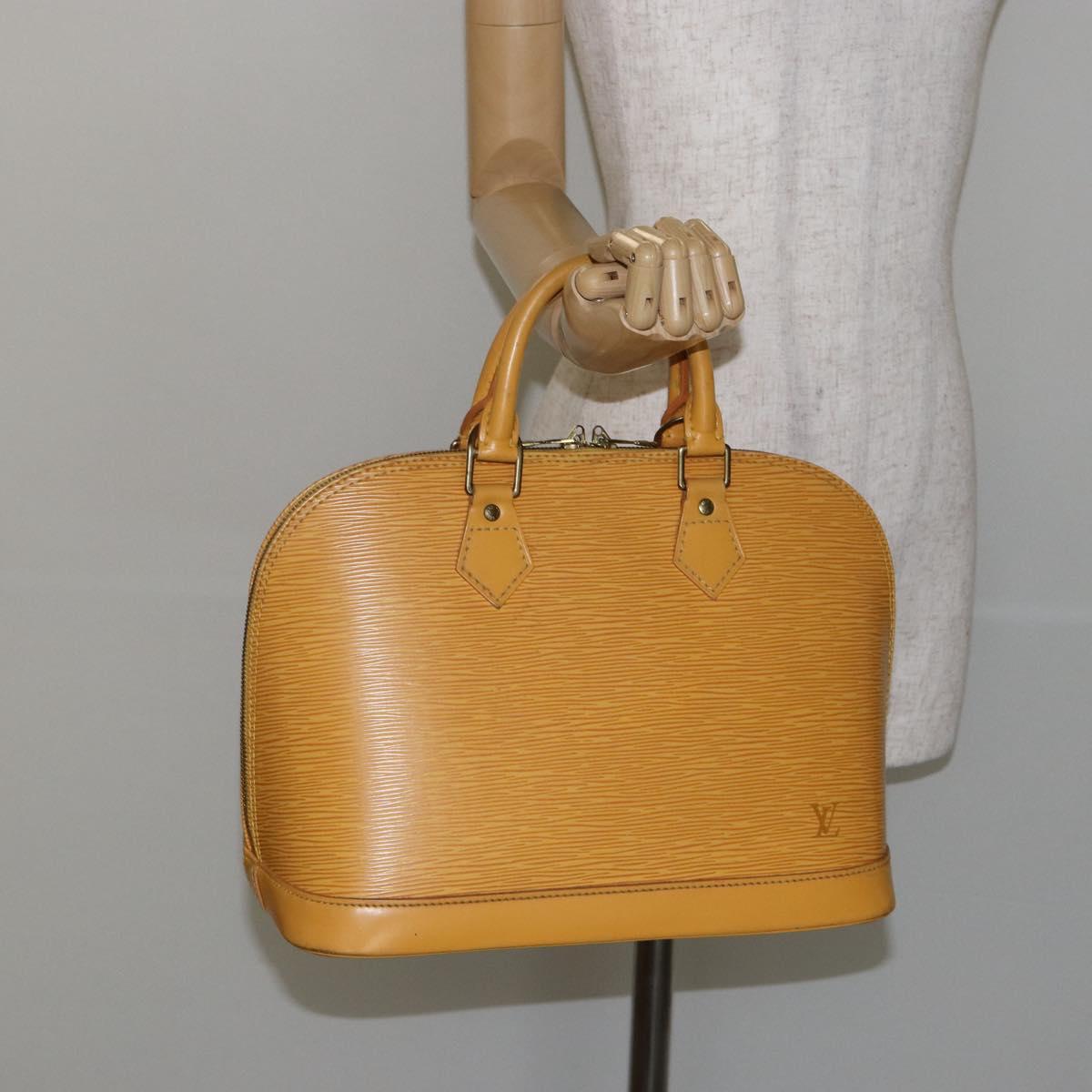 LOUIS VUITTON Epi Alma Hand Bag Yellow M52149 LV Auth 142784
