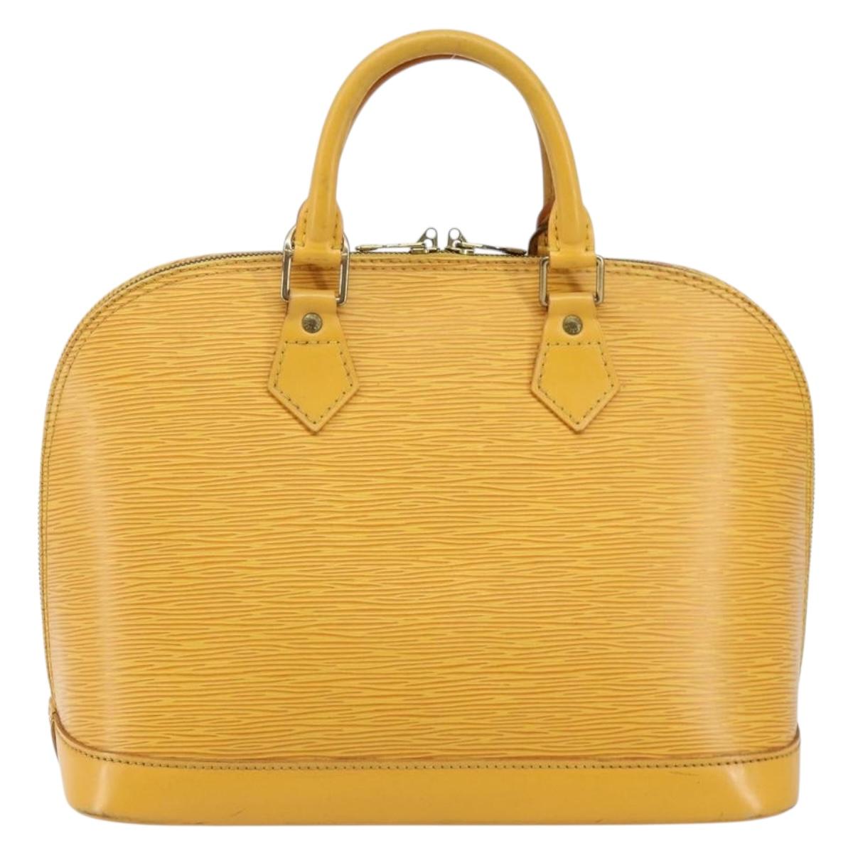 LOUIS VUITTON Epi Alma Hand Bag Yellow M52149 LV Auth 142784