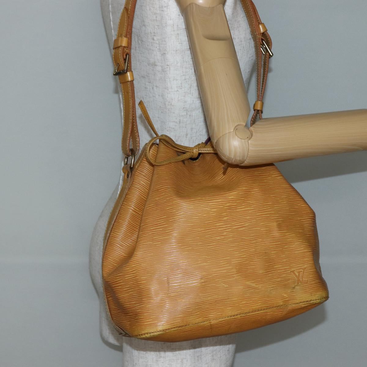 LOUIS VUITTON Epi Petit Noe Shoulder Bag Yellow M44109 LV Auth 142786