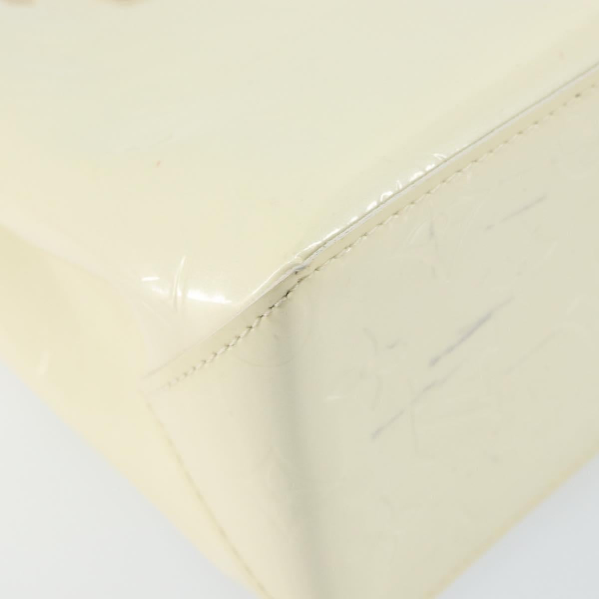 LOUIS VUITTON Monogram Vernis Reade PM Hand Bag Perle M91336 LV Auth 142788