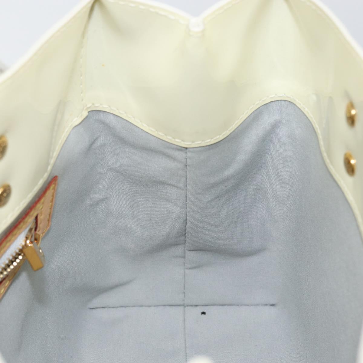 LOUIS VUITTON Monogram Vernis Reade PM Hand Bag Perle M91336 LV Auth 142788