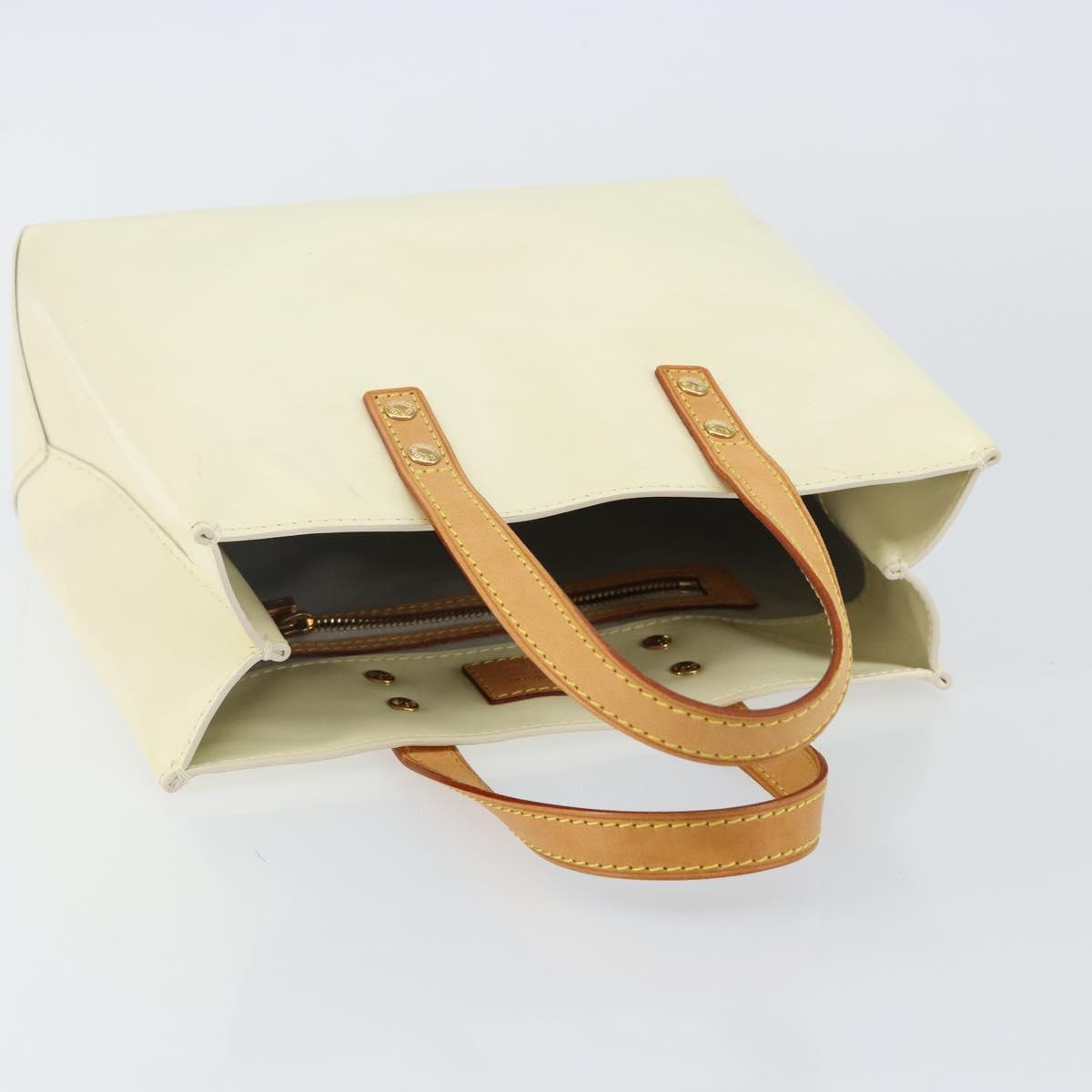 LOUIS VUITTON Monogram Vernis Reade PM Hand Bag Perle M91336 LV Auth 142788