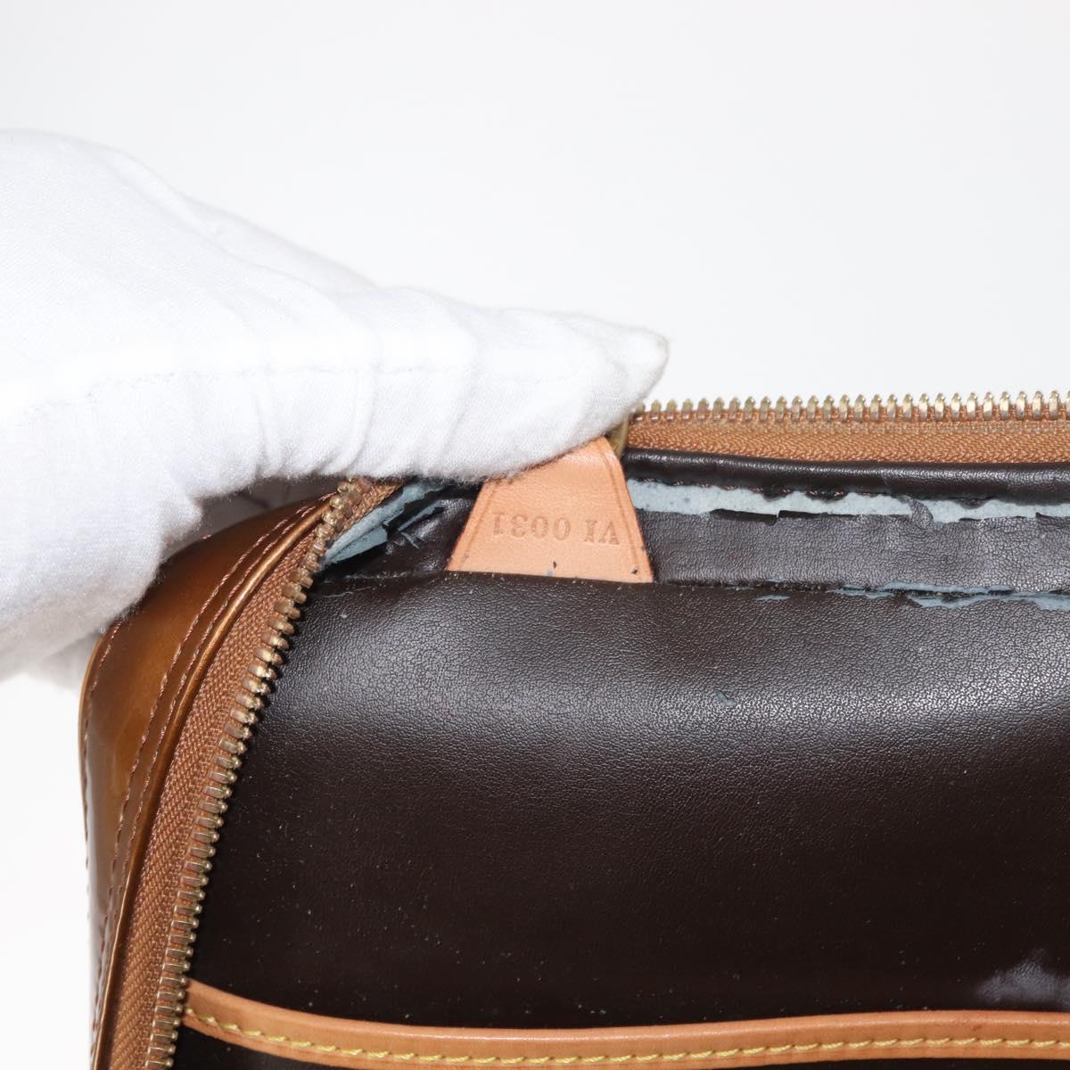 LOUIS VUITTON Monogram Vernis Van Damme Hand Bag Bronze M91125 LV Auth 142789