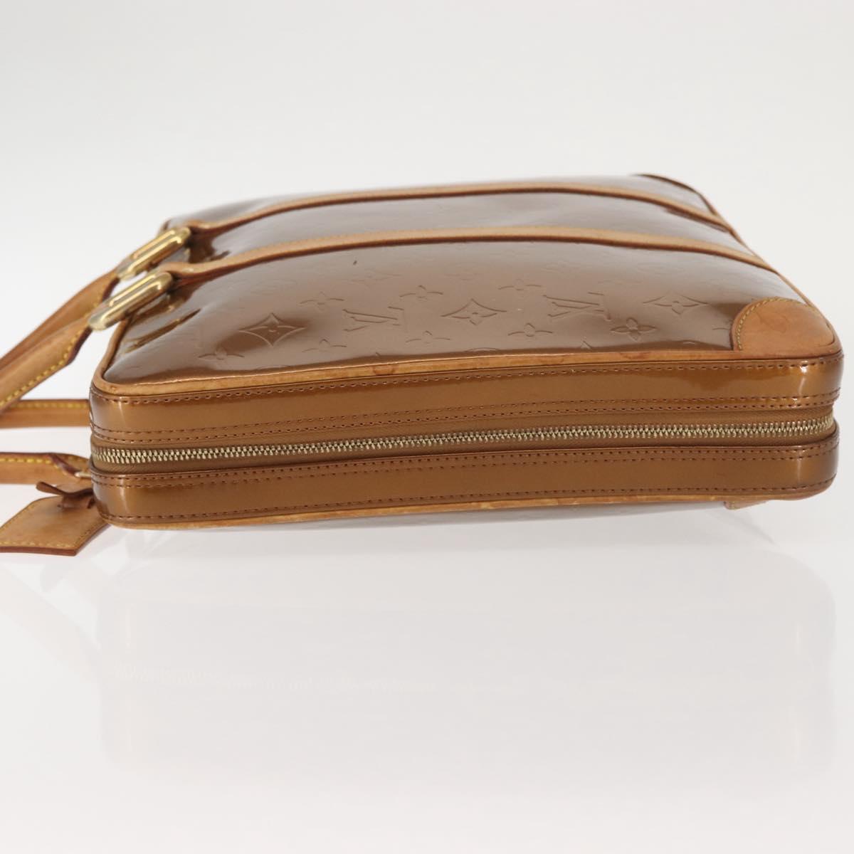 LOUIS VUITTON Monogram Vernis Van Damme Hand Bag Bronze M91125 LV Auth 142789