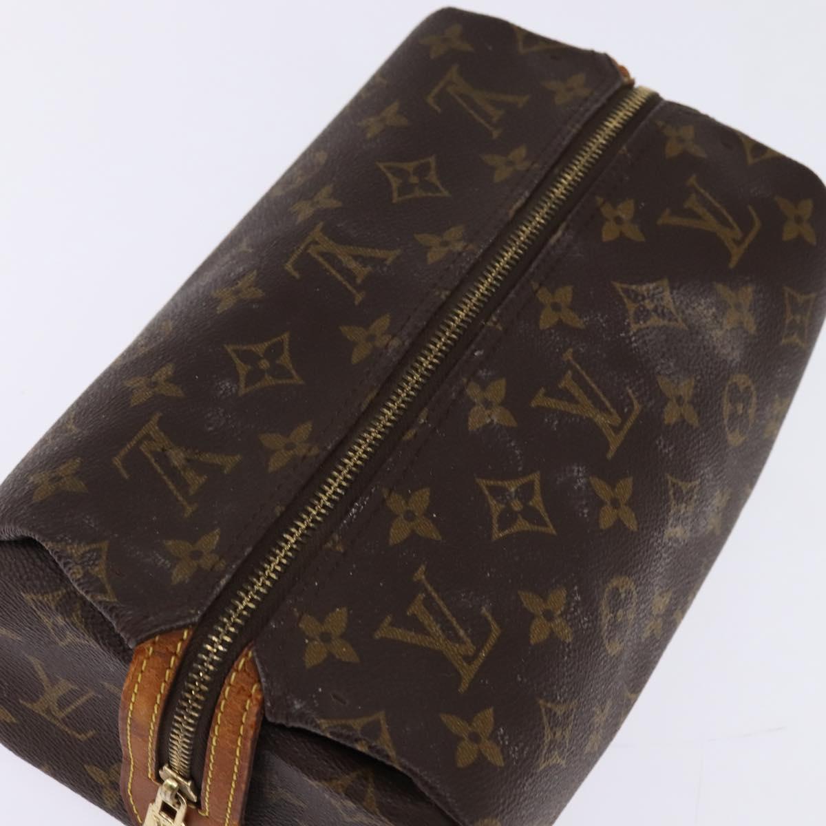 LOUIS VUITTON Monogram Trousse Patte Pression Cosmetic Pouch M47636 Auth 142810