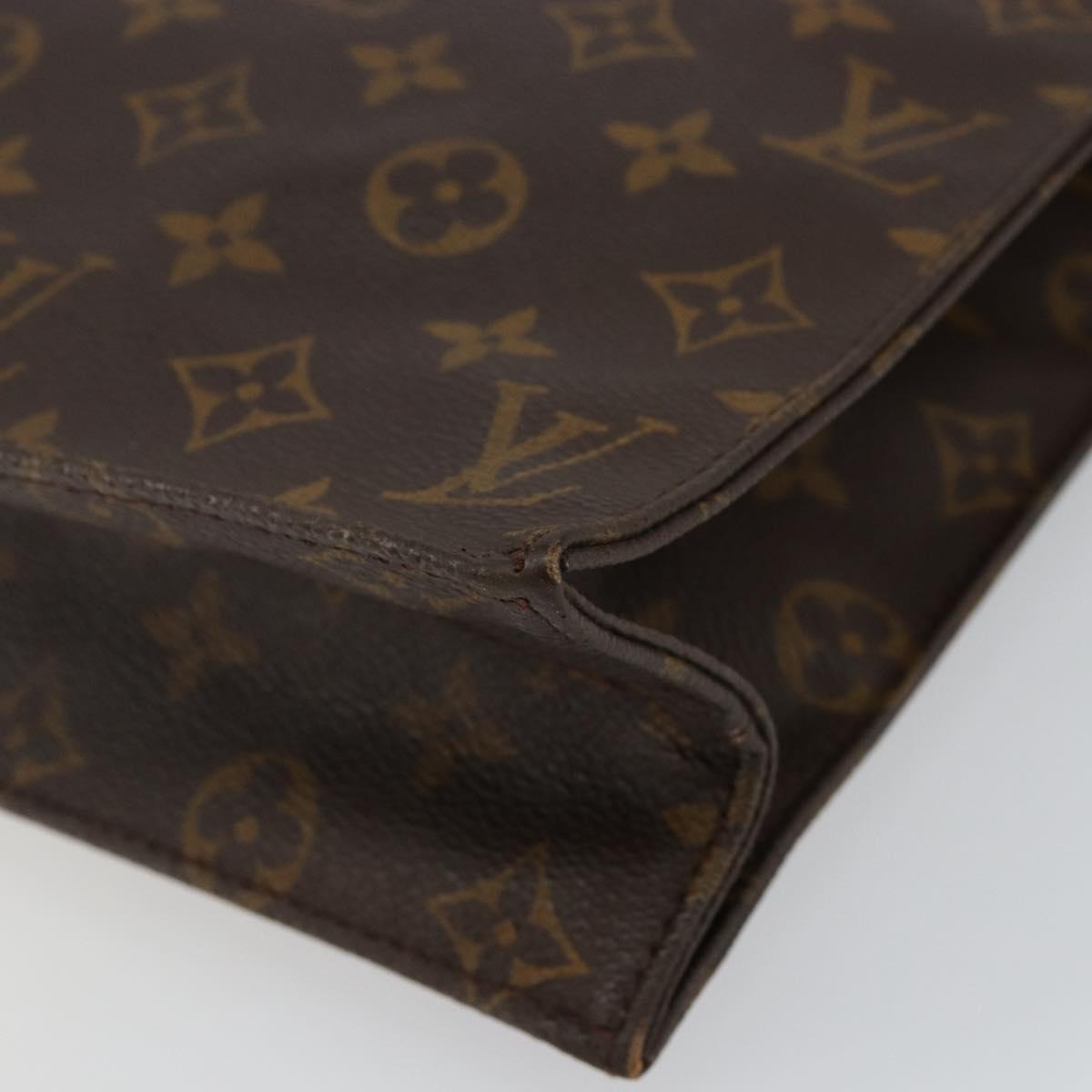 LOUIS VUITTON Monogram Sac Plat Hand Bag M51140 LV Auth 142812