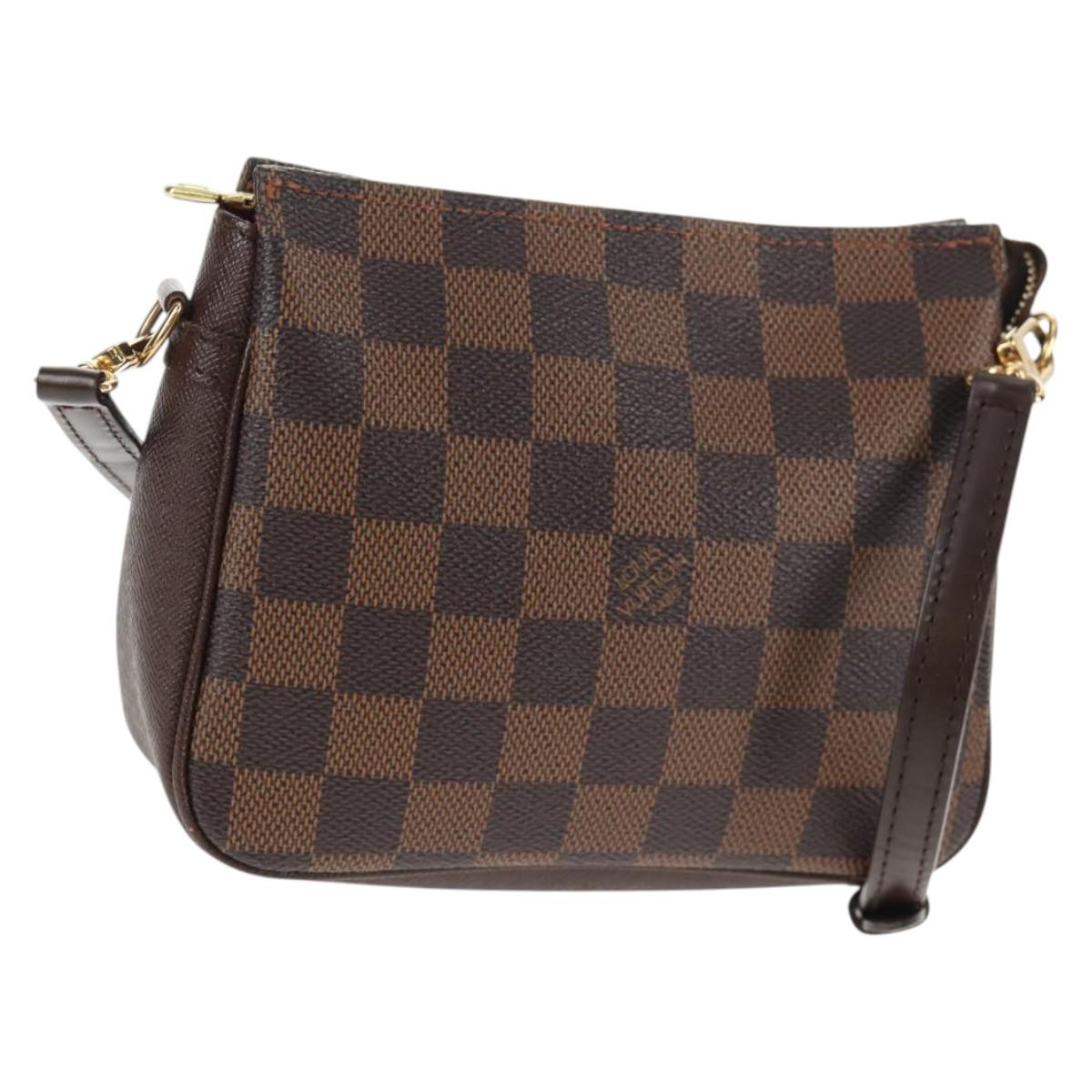 LOUIS VUITTON Damier Ebene Trousse Makeup Pouch N51982 LV Auth 142815V