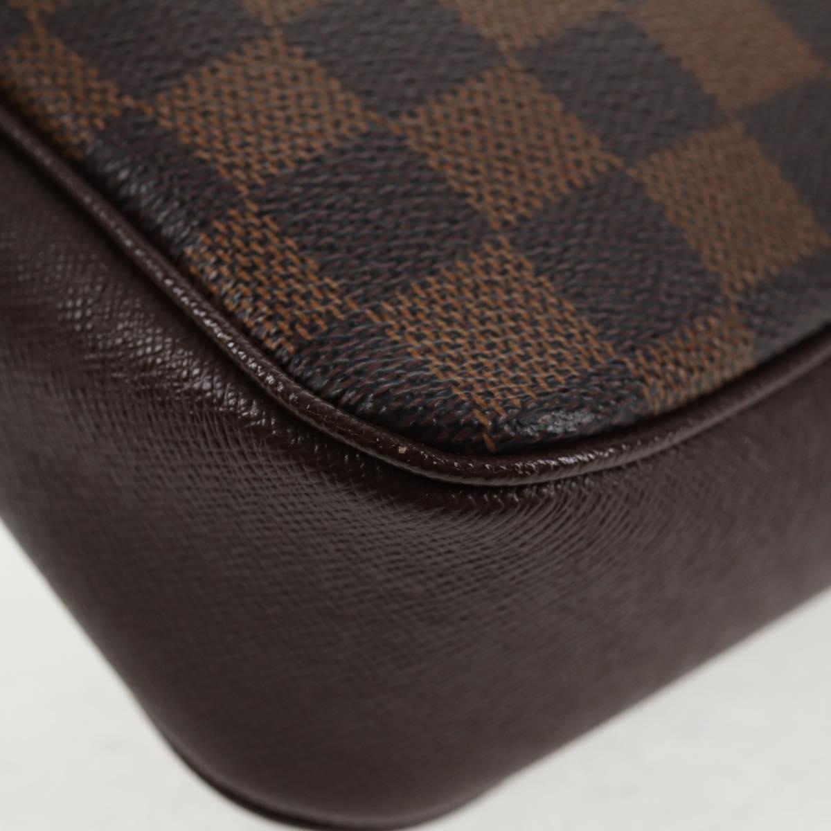 LOUIS VUITTON Damier Ebene Trousse Makeup Pouch N51982 LV Auth 142815V
