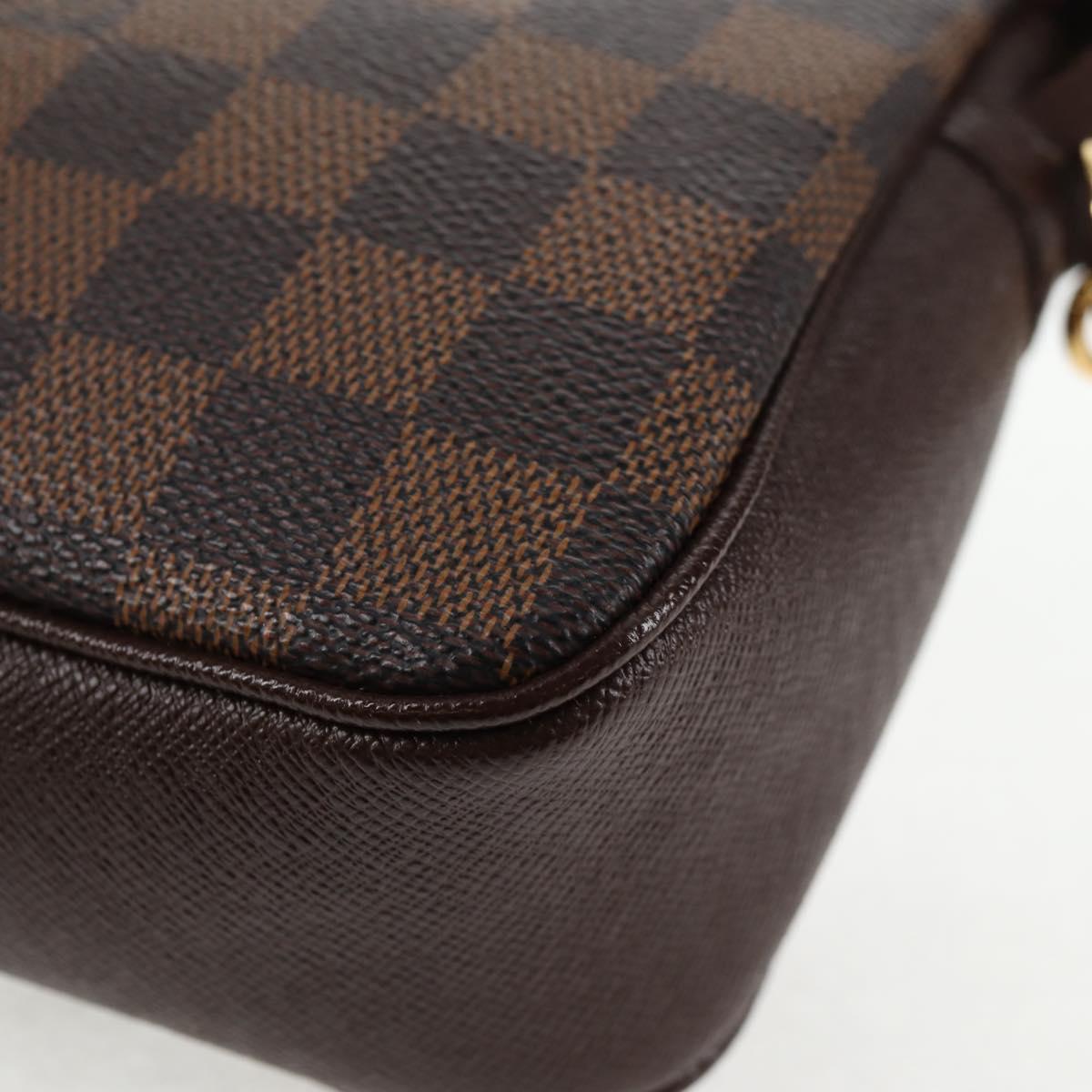 LOUIS VUITTON Damier Ebene Trousse Makeup Pouch N51982 LV Auth 142815V