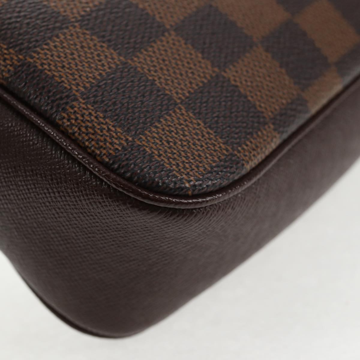 LOUIS VUITTON Damier Ebene Trousse Makeup Pouch N51982 LV Auth 142815V
