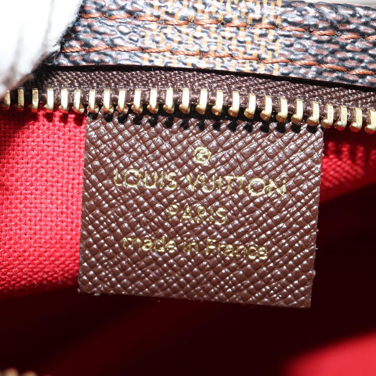 LOUIS VUITTON Damier Ebene Trousse Makeup Pouch N51982 LV Auth 142815V