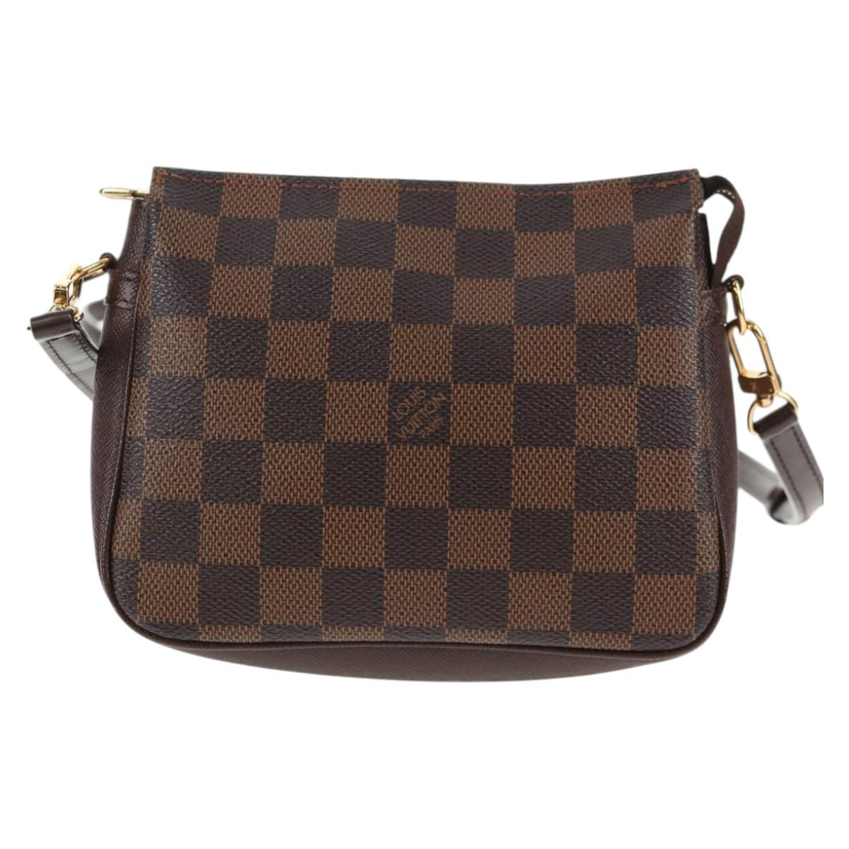 LOUIS VUITTON Damier Ebene Trousse Makeup Pouch N51982 LV Auth 142815V