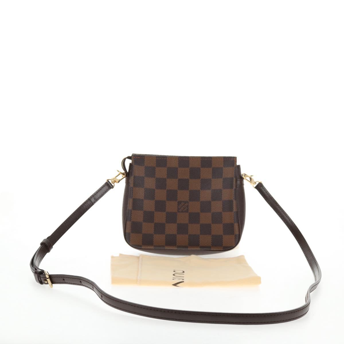LOUIS VUITTON Damier Ebene Trousse Makeup Pouch N51982 LV Auth 142815V