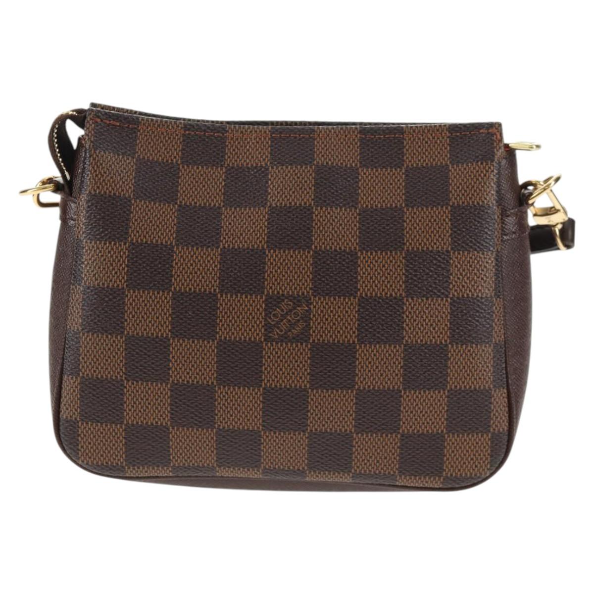 LOUIS VUITTON Damier Ebene Trousse Makeup Pouch N51982 LV Auth 142815V