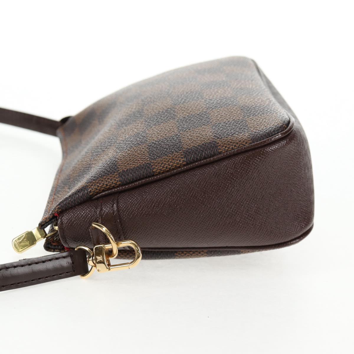 LOUIS VUITTON Damier Ebene Trousse Makeup Pouch N51982 LV Auth 142815V