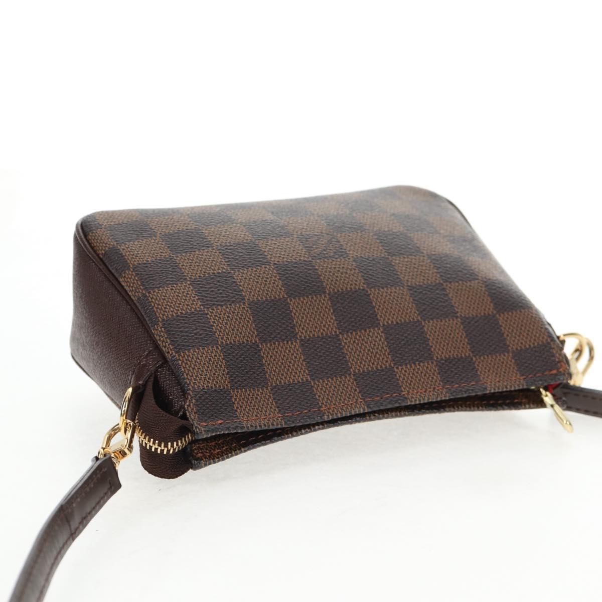 LOUIS VUITTON Damier Ebene Trousse Makeup Pouch N51982 LV Auth 142815V
