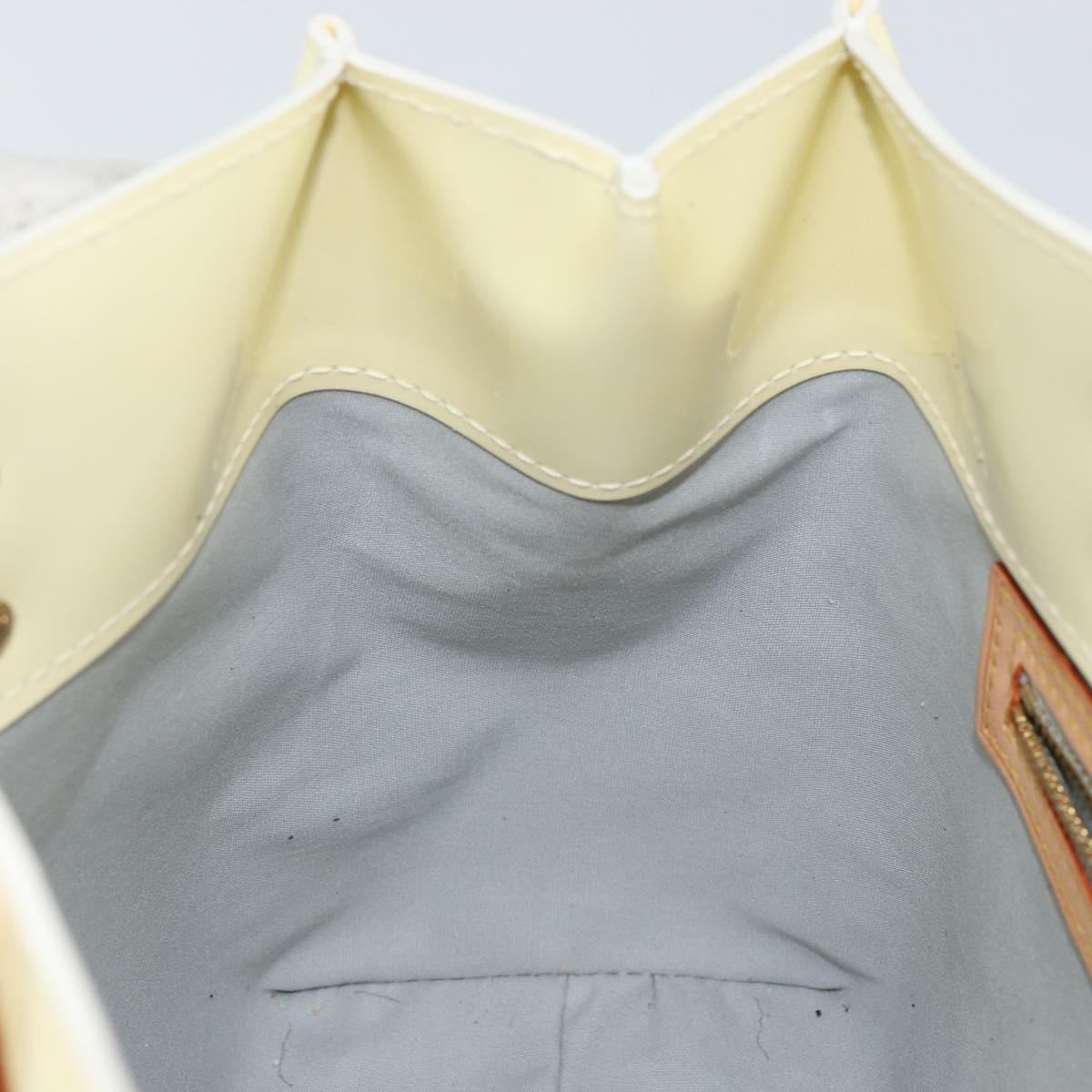 LOUIS VUITTON Monogram Vernis Reade PM Hand Bag Perle M91336 LV Auth 142816