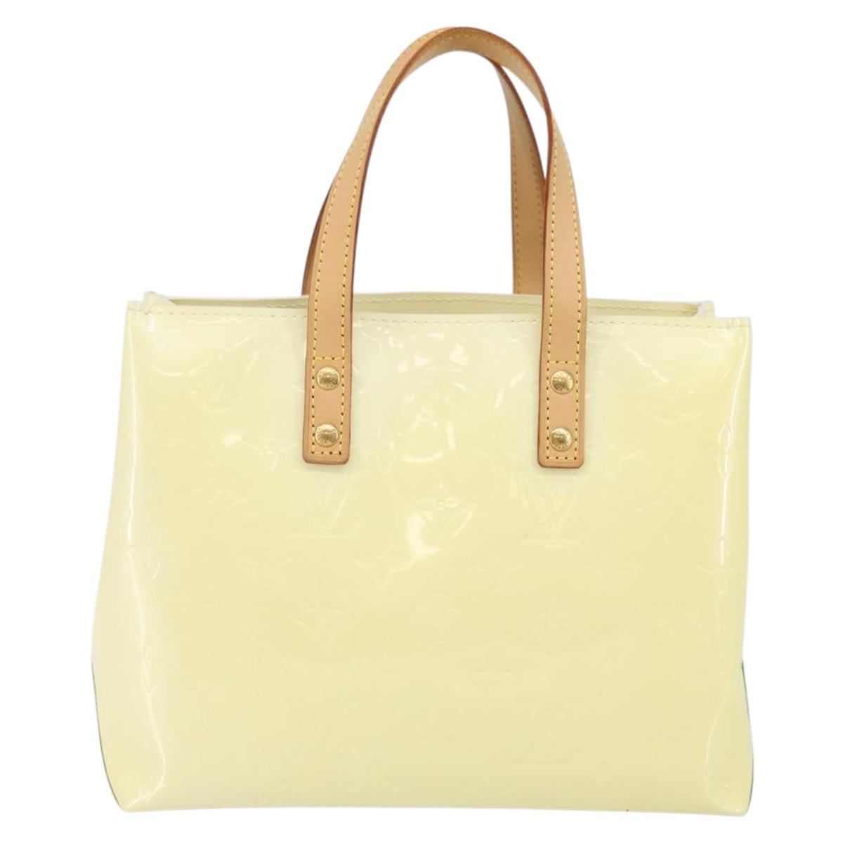 LOUIS VUITTON Monogram Vernis Reade PM Hand Bag Perle M91336 LV Auth 142816