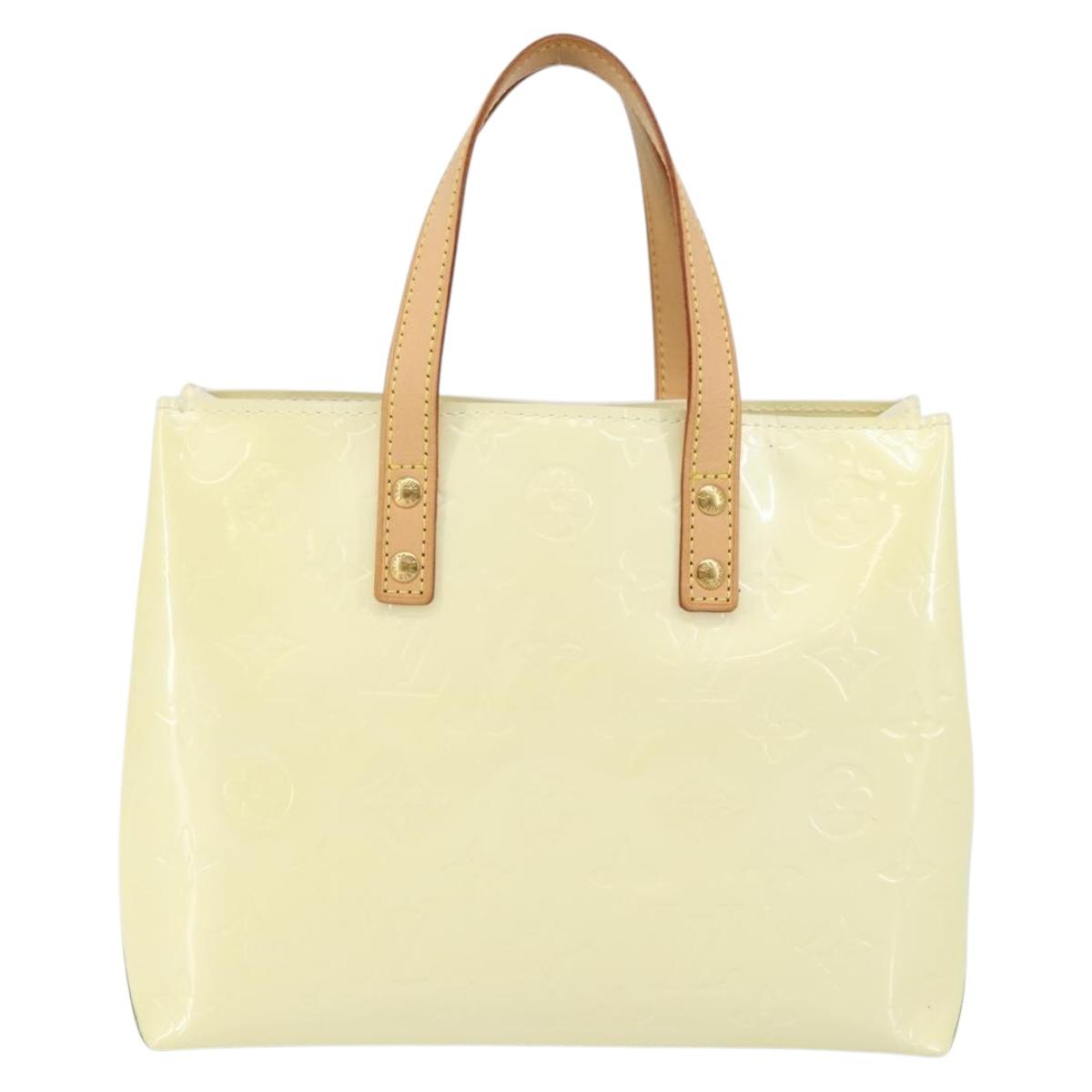 LOUIS VUITTON Monogram Vernis Reade PM Hand Bag Perle M91336 LV Auth 142816
