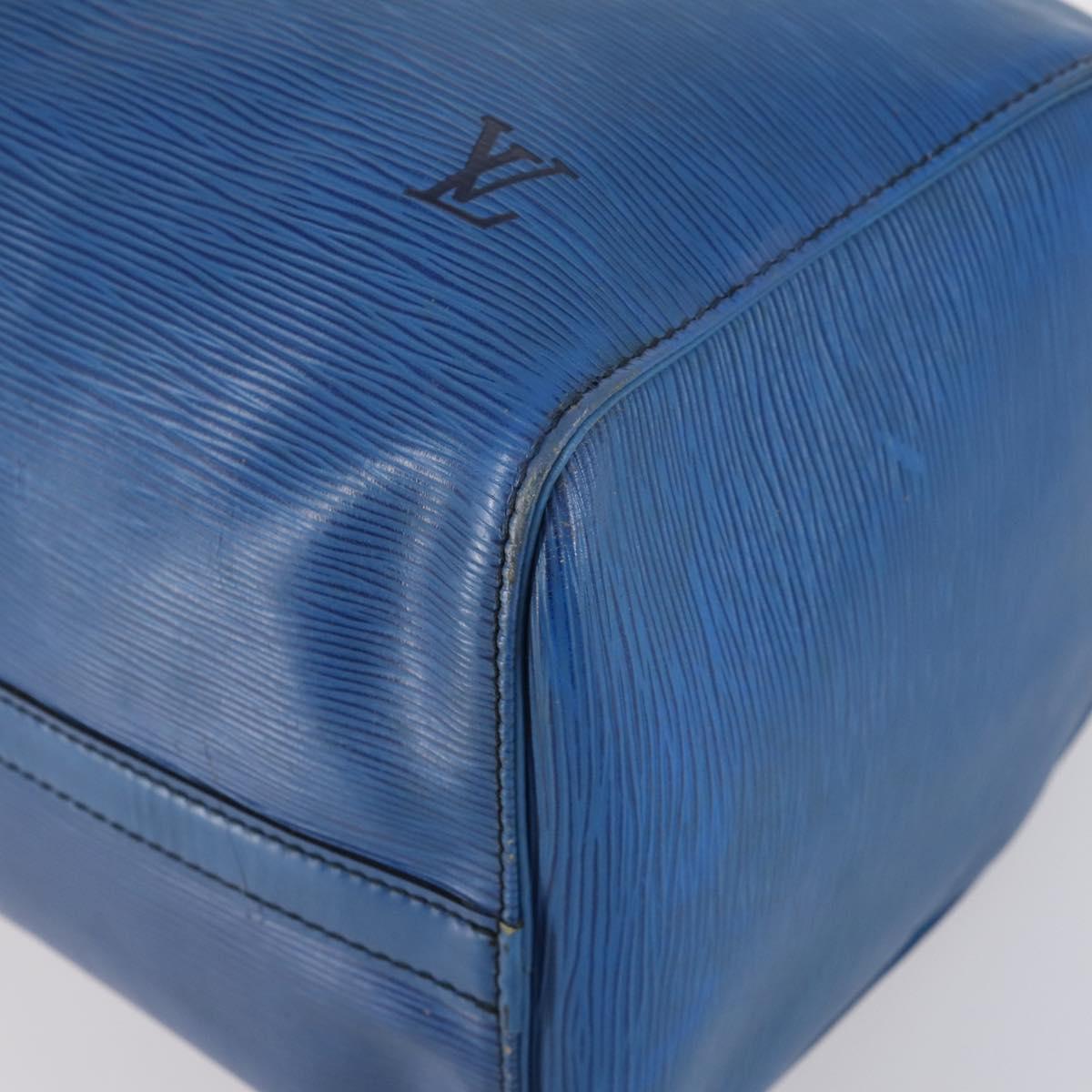 LOUIS VUITTON Epi Keepall 45 Boston Bag Blue M42975 LV Auth 142820