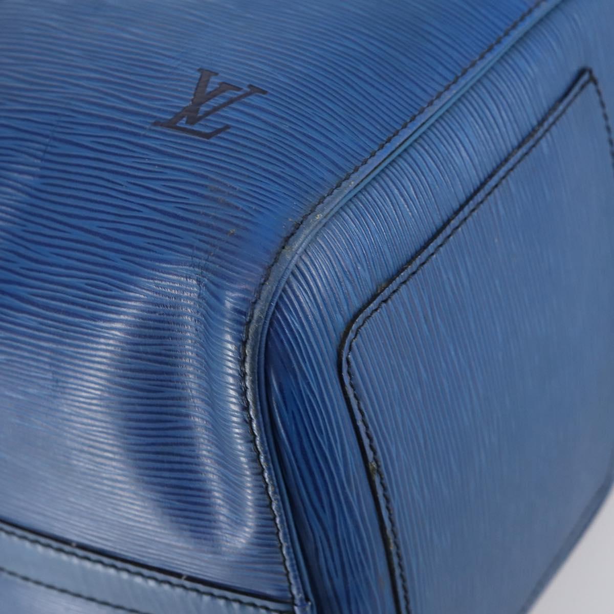 LOUIS VUITTON Epi Keepall 45 Boston Bag Blue M42975 LV Auth 142820