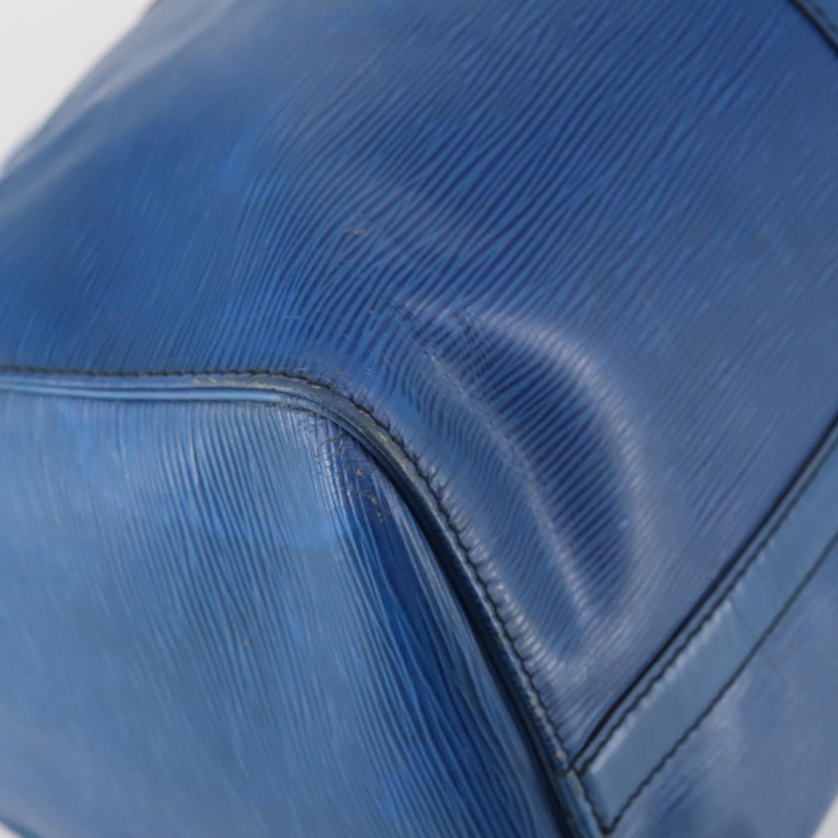 LOUIS VUITTON Epi Keepall 45 Boston Bag Blue M42975 LV Auth 142820