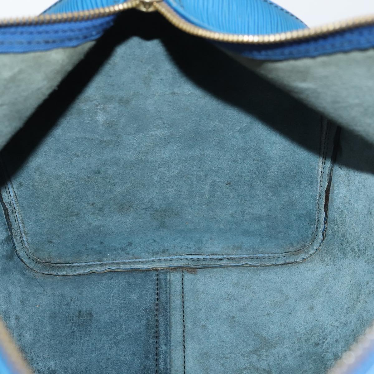 LOUIS VUITTON Epi Keepall 45 Boston Bag Blue M42975 LV Auth 142820