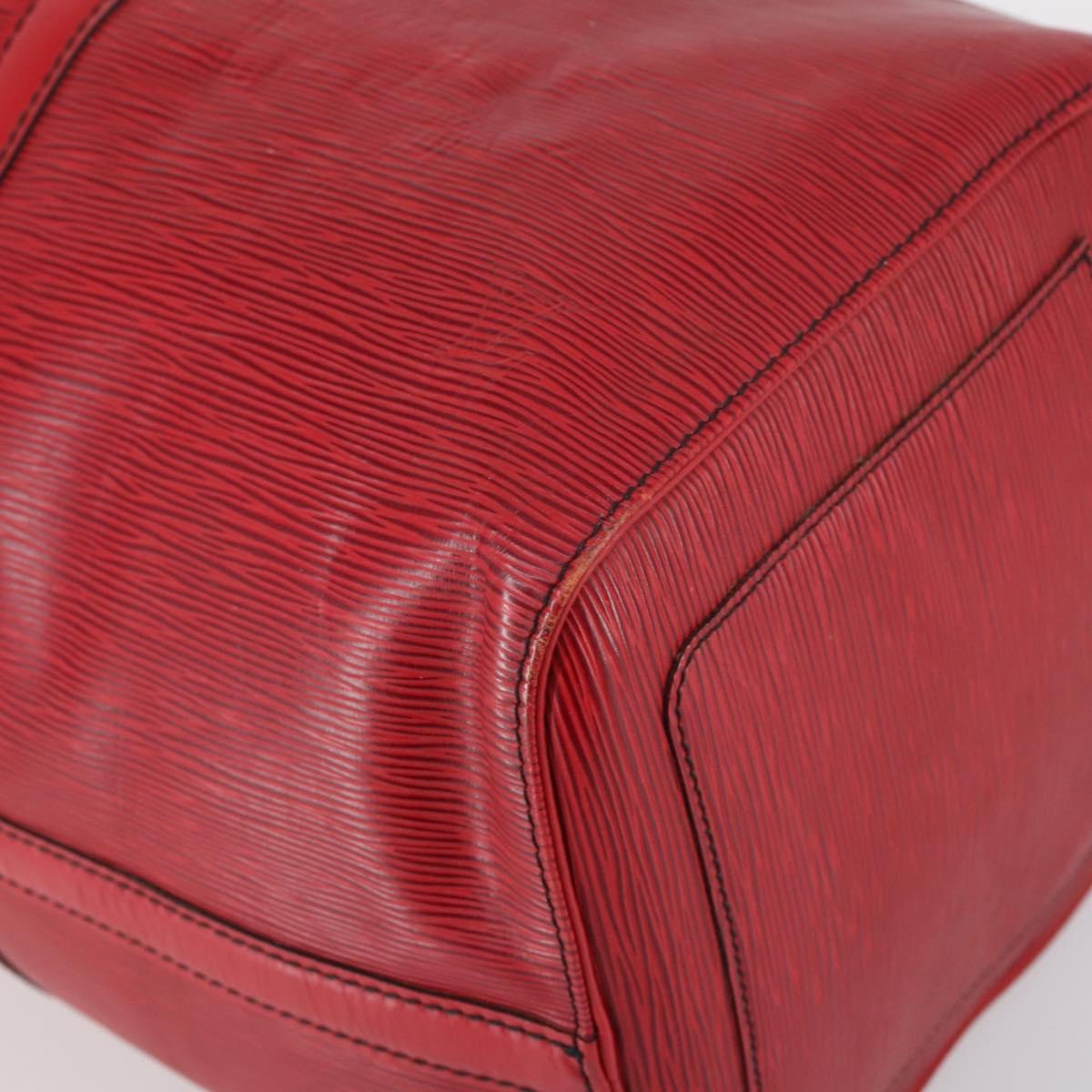 LOUIS VUITTON Epi Keepall 50 Boston Bag Red M42967 LV Auth 142821
