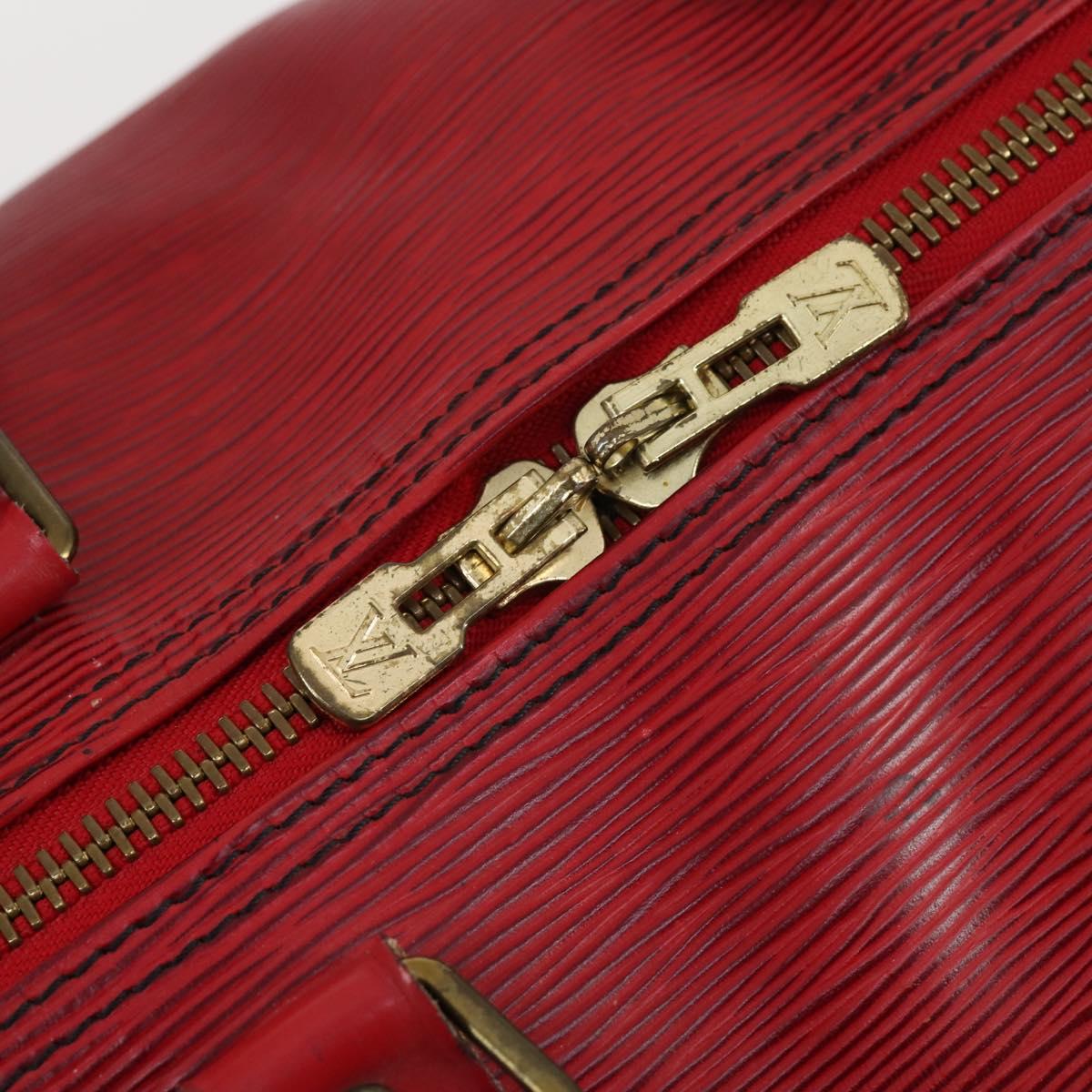 LOUIS VUITTON Epi Keepall 50 Boston Bag Red M42967 LV Auth 142821