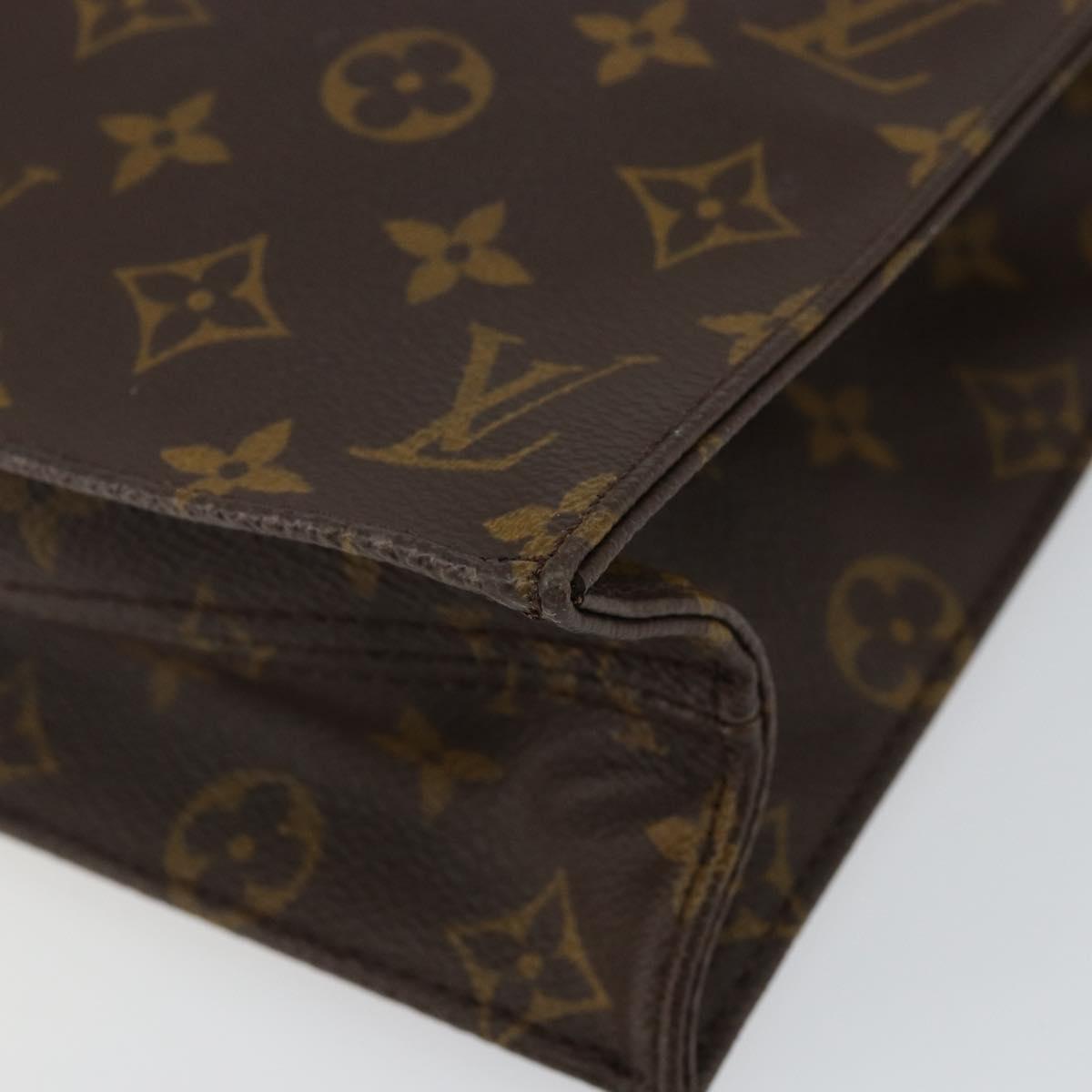 LOUIS VUITTON Monogram Sac Plat Hand Bag M51140 LV Auth 142831