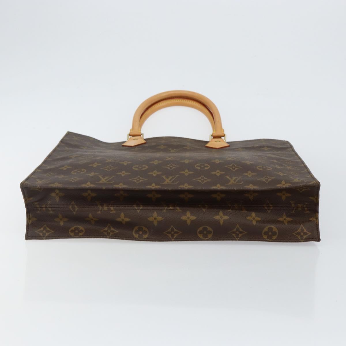 LOUIS VUITTON Monogram Sac Plat Hand Bag M51140 LV Auth 142831
