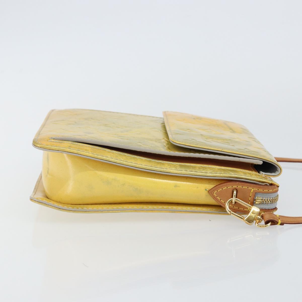 LOUIS VUITTON Monogram Vernis Motto Accessory Pouch Gris M91030 LV Auth 142835