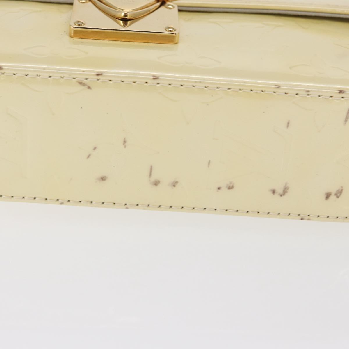 LOUIS VUITTON Monogram Vernis Malibu Street Bag Perle M91507 LV Auth 142836