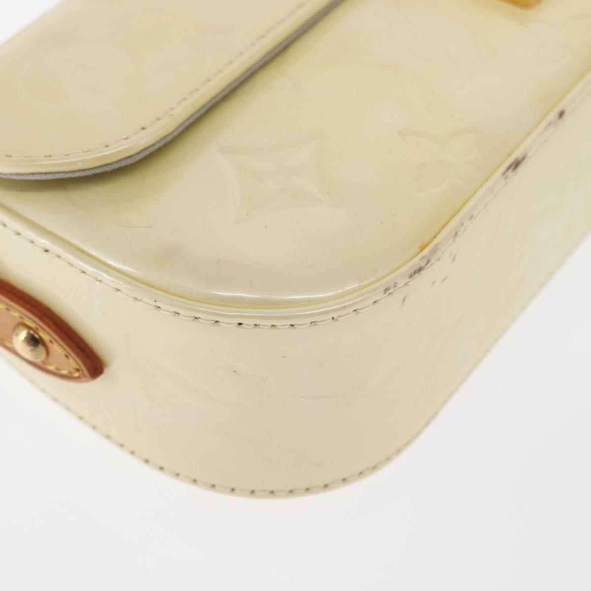 LOUIS VUITTON Monogram Vernis Malibu Street Bag Perle M91507 LV Auth 142836