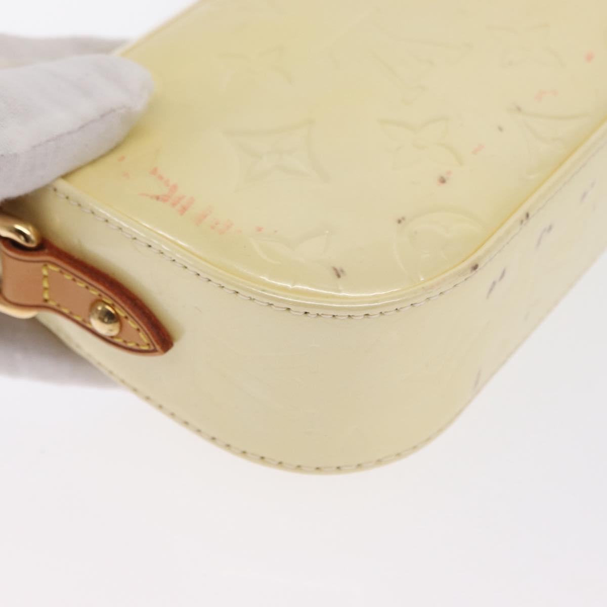LOUIS VUITTON Monogram Vernis Malibu Street Bag Perle M91507 LV Auth 142836