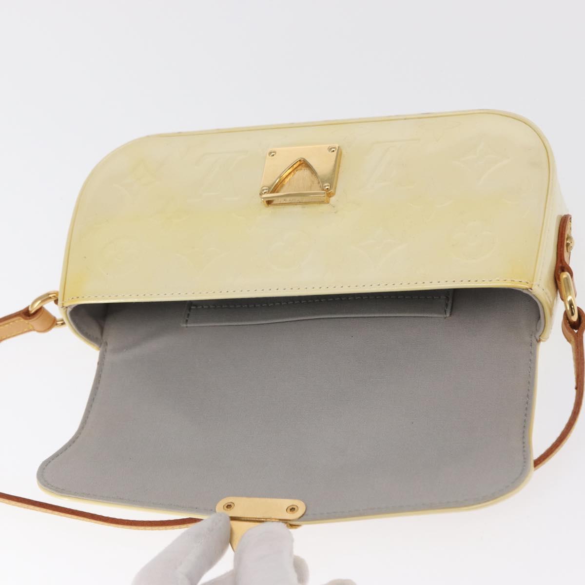 LOUIS VUITTON Monogram Vernis Malibu Street Bag Perle M91507 LV Auth 142836
