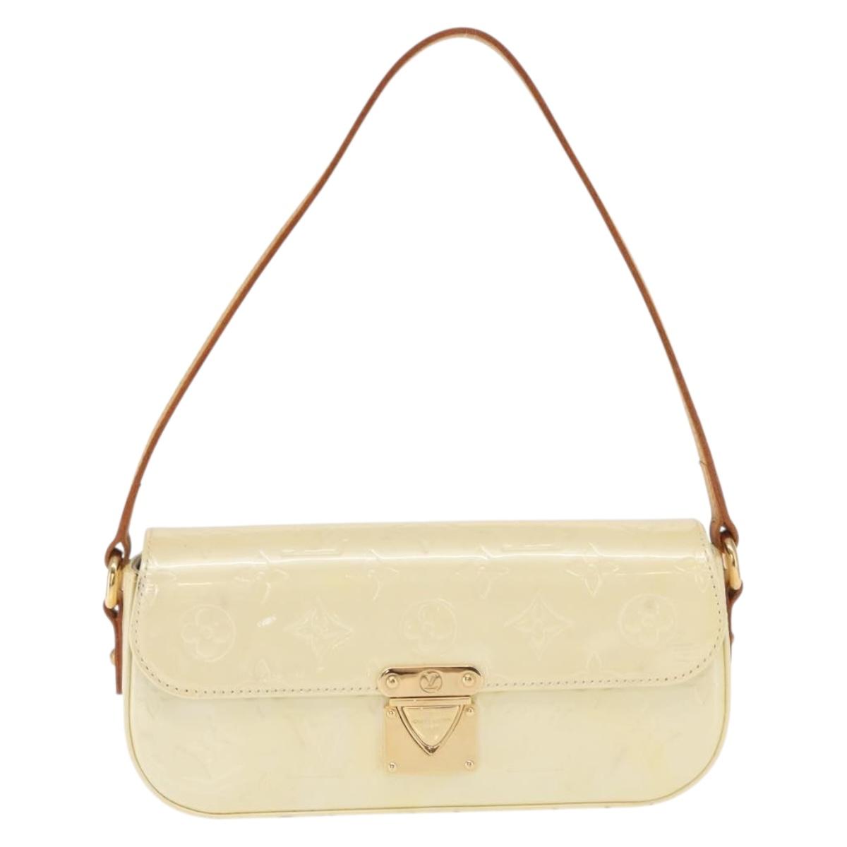 LOUIS VUITTON Monogram Vernis Malibu Street Bag Perle M91507 LV Auth 142836