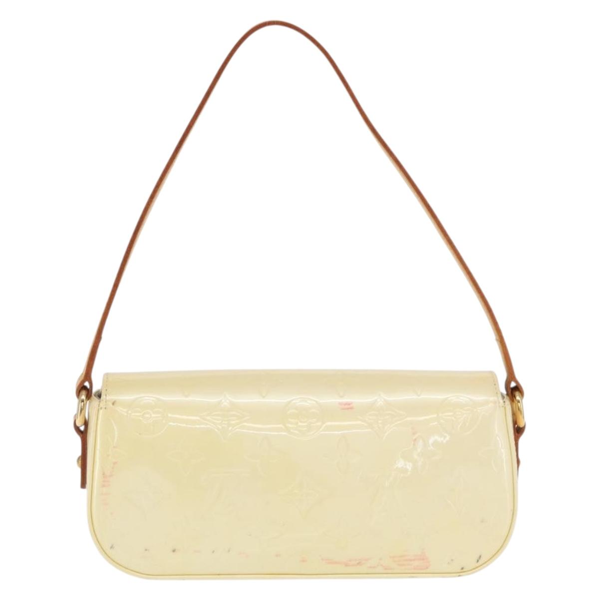 LOUIS VUITTON Monogram Vernis Malibu Street Bag Perle M91507 LV Auth 142836