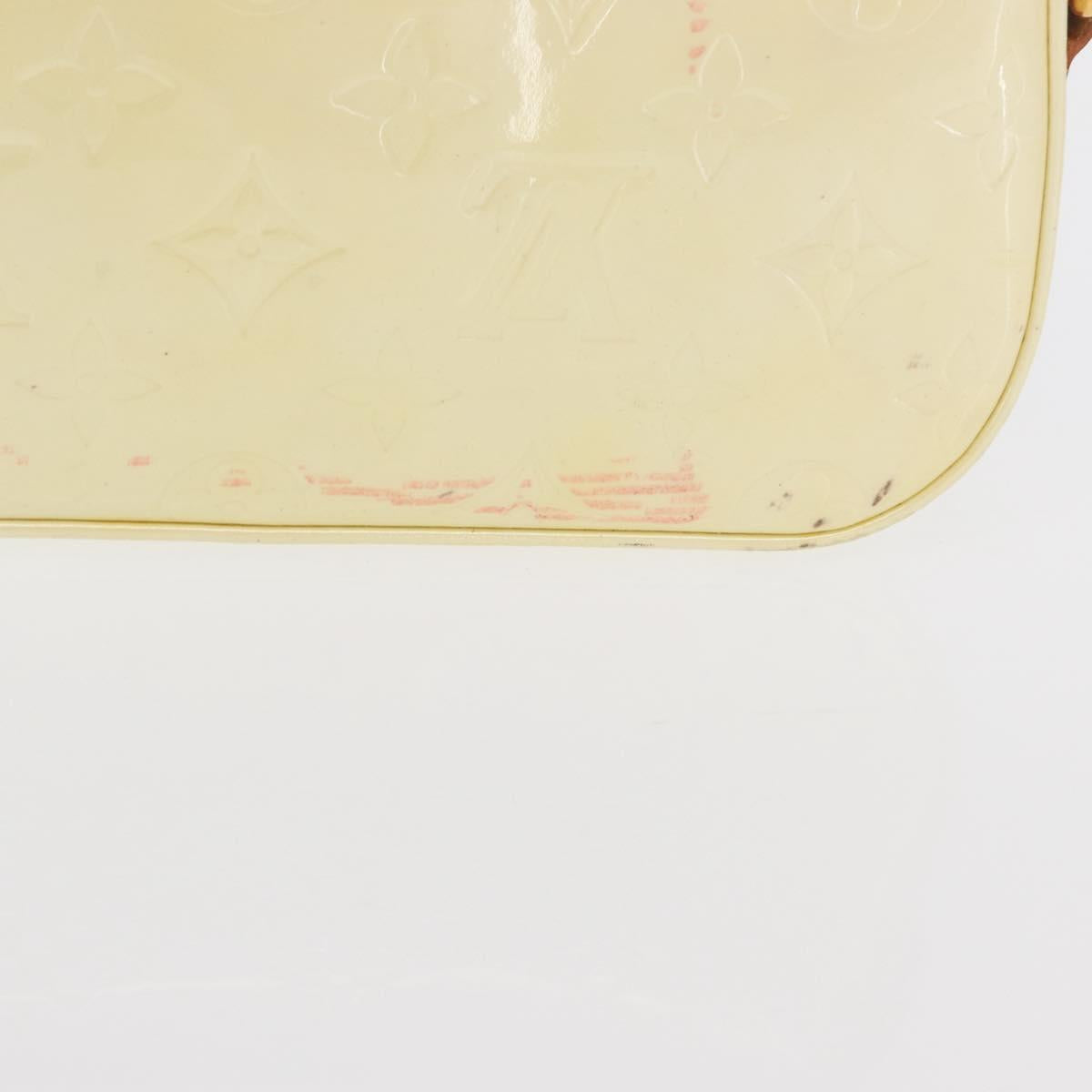 LOUIS VUITTON Monogram Vernis Malibu Street Bag Perle M91507 LV Auth 142836