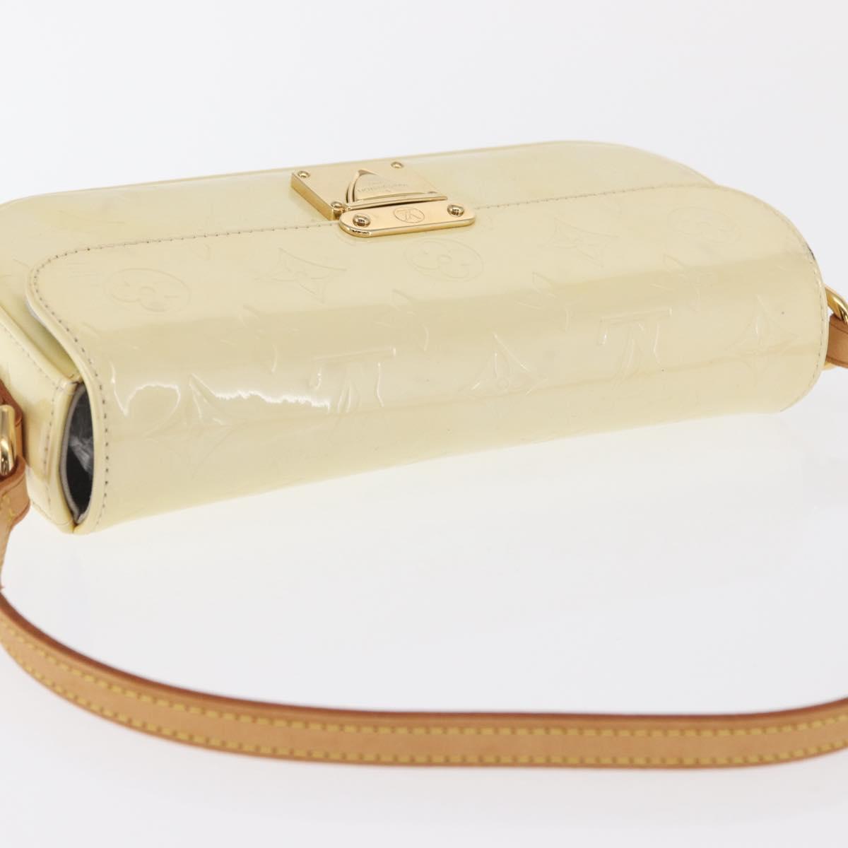 LOUIS VUITTON Monogram Vernis Malibu Street Bag Perle M91507 LV Auth 142836