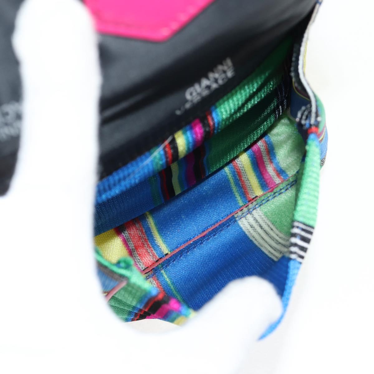 Gianni Versace Backpack Canvas Multicolor Gold Auth 142845V