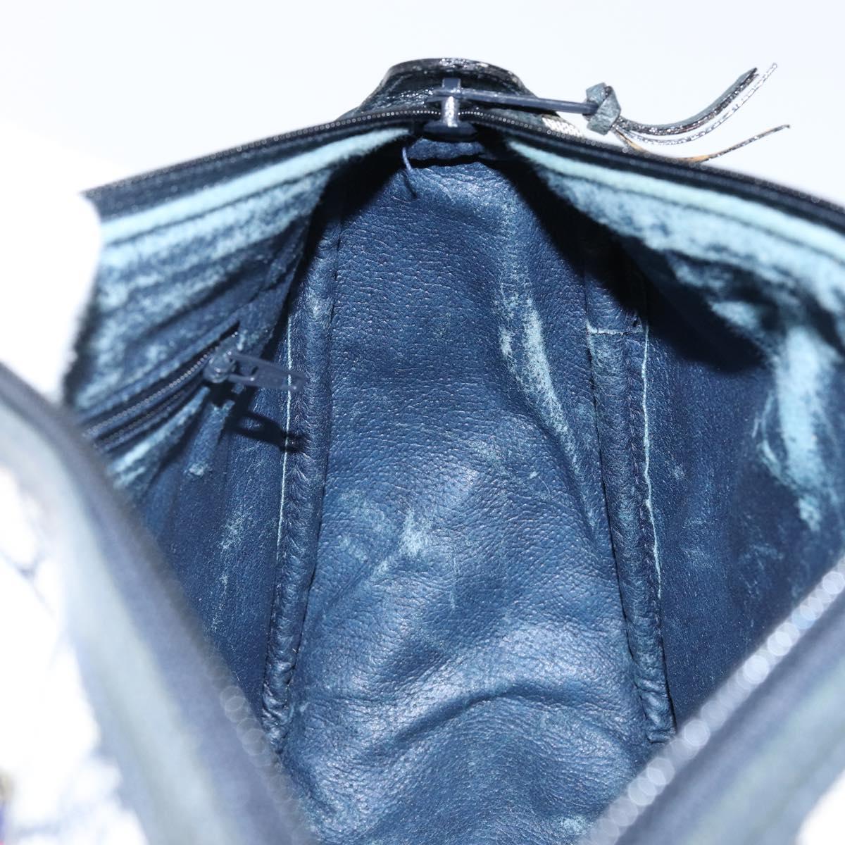 GUCCI GG Supreme Sherry Line Hand Bag PVC Navy Gold Red 39 02 040 Auth 142848