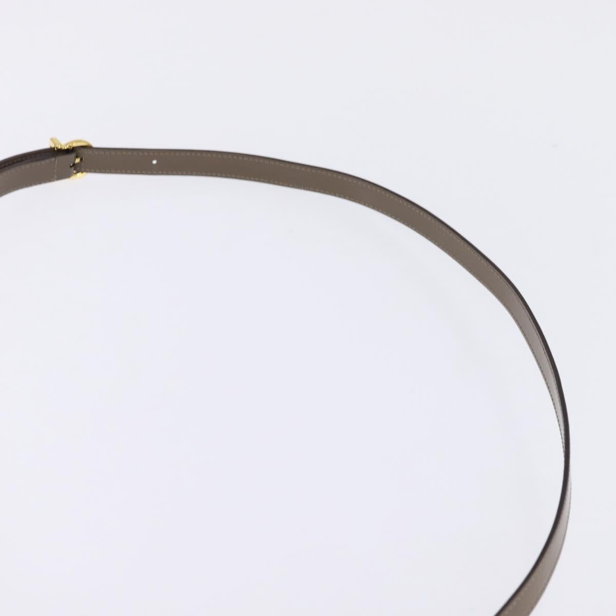 Salvatore Ferragamo Gancini Hand Bag Enamel 2way Gray Gold Auth 142850