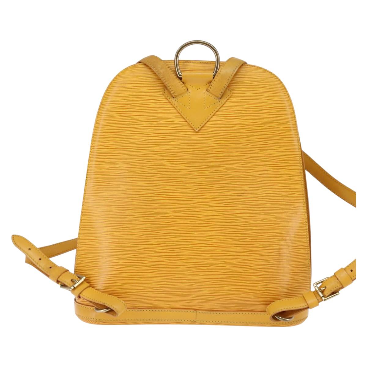 LOUIS VUITTON Epi Gobelins Backpack Yellow M52299 LV Auth 142855